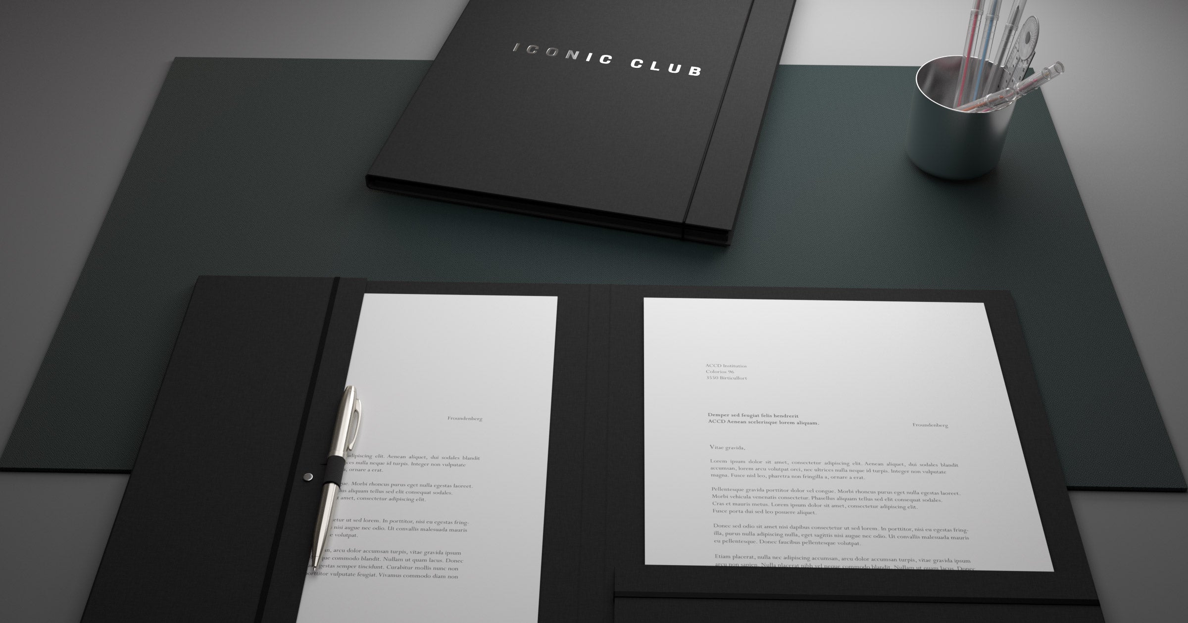 Premium presentation folder manufactured in Europe