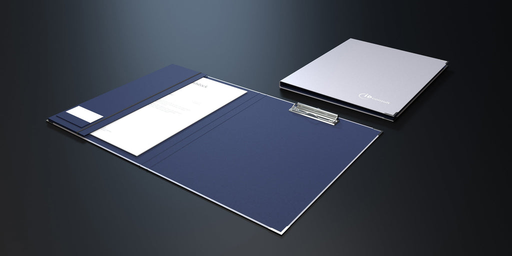 High-quality conference folder in metallic