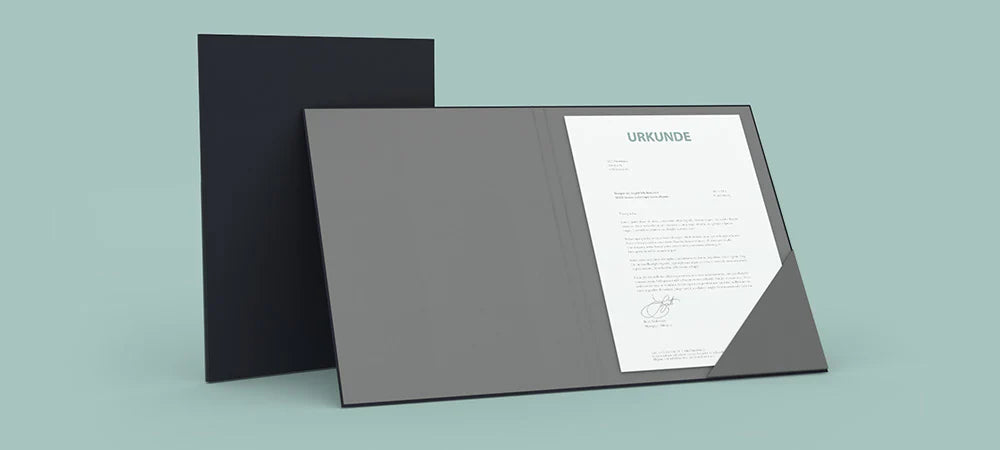 Premium certificate folder with linen cover