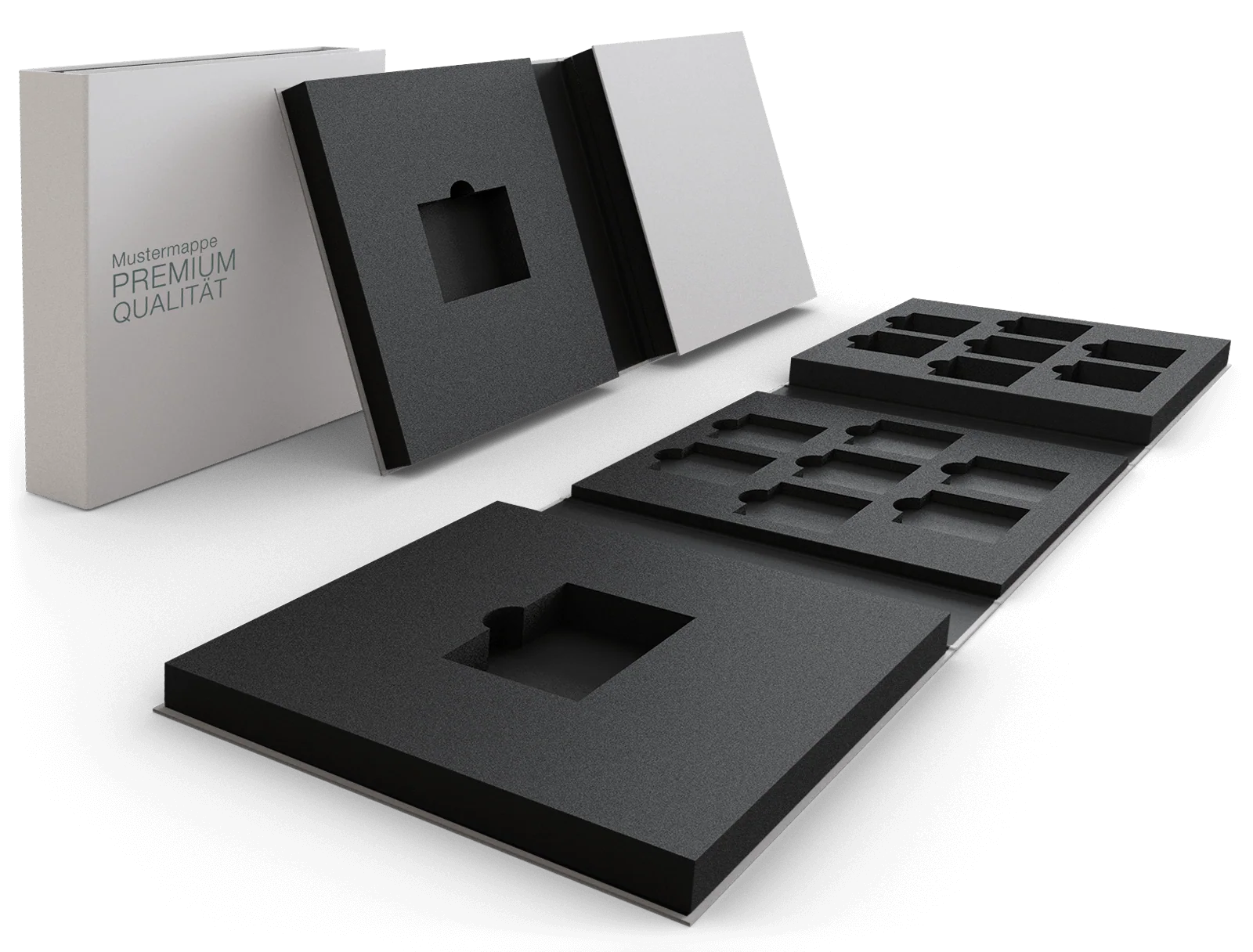 Extra sturdy sample folders with custom insert